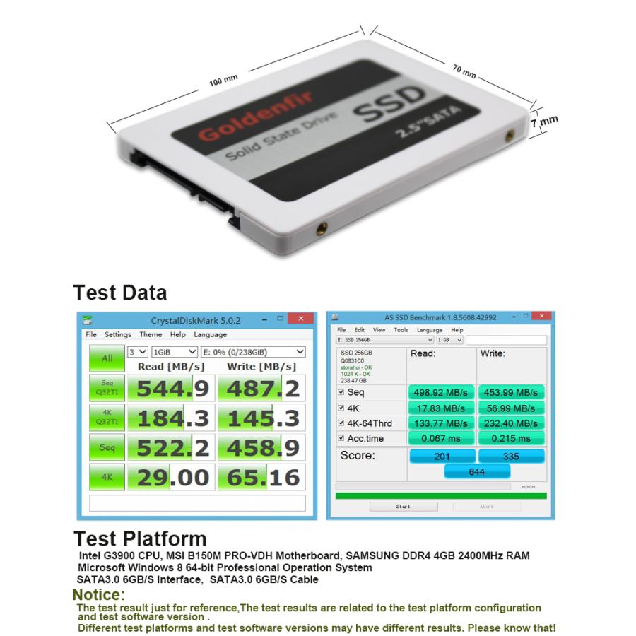 公式ショップ】 Goldenfir SATA SSD 1TB 1000GB 2.5インチ