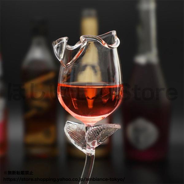 バラのデザイン ワイングラス オシャレ プレゼント 飾り 記念日 お祝い カクテルグラス シャンパングラス お酒 :Sc000353:ほしいモノ  Store 通販 