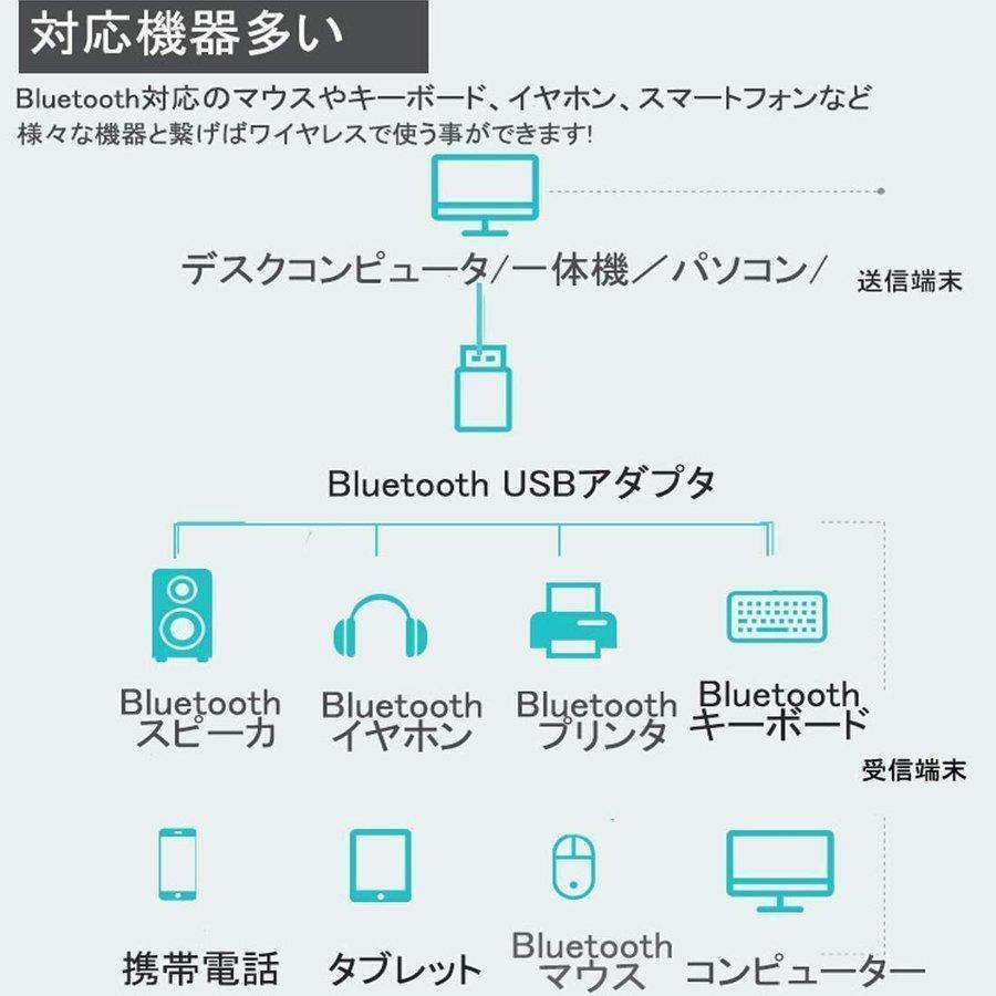 bluetooth USB アダプタ 小型 レシーバー アダプター ブルートゥース 4.0 CSRチップ 省電力 Windows10対応 ドングル｜ambitioussolutions｜05