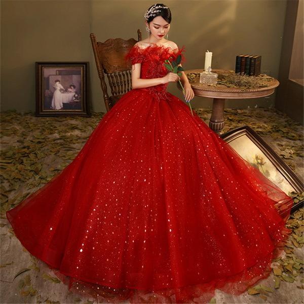 送料無料】カラードレス ウェディング ウエディングドレス エンパイア