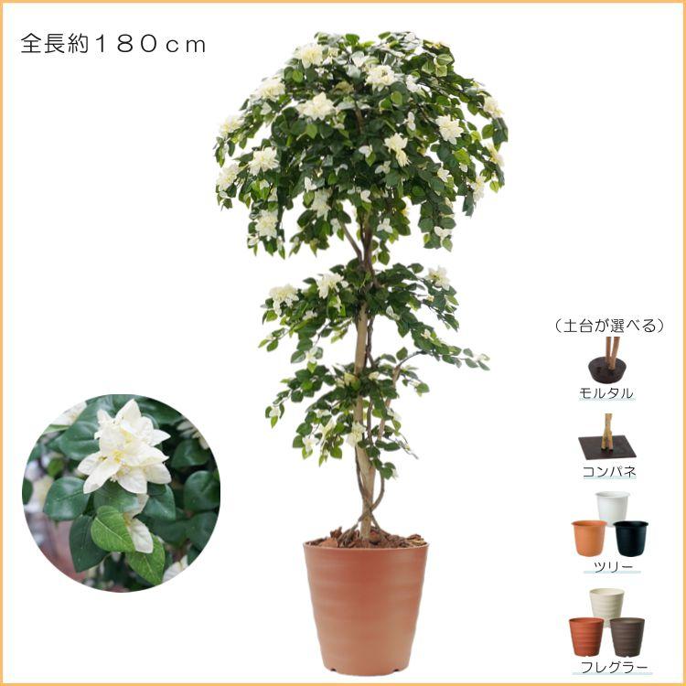 ブーゲンビリア 白 180cm (フェイクグリーン 造花 インテリア 南国 花