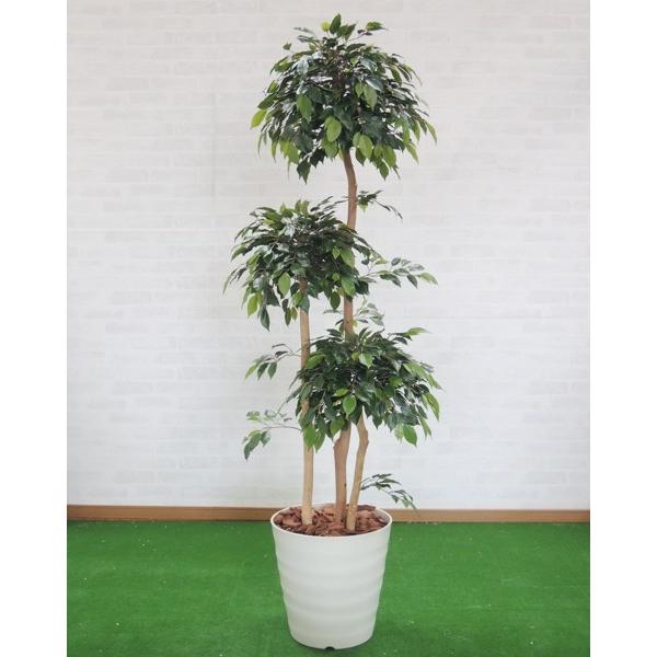 ガジュマルトピアリー 150cm (フェイクグリーン リアル 店舗 中型 人工観葉 インテリア オフィス 観葉植物 安い お店 飾り方 おしゃれ ベストグリーン 1.5m)