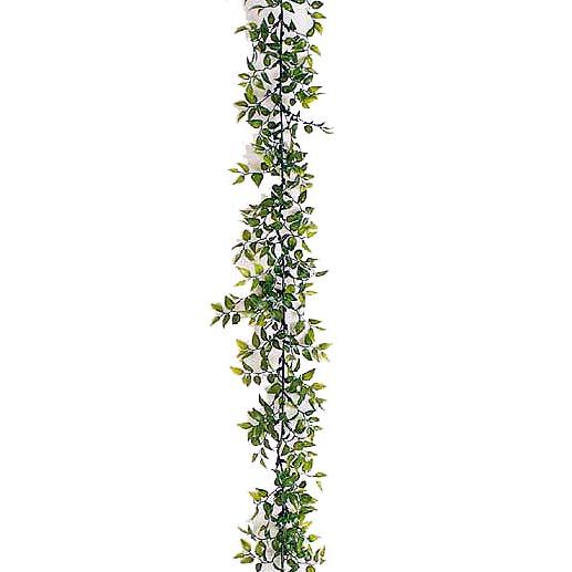 スマイラックスガーランド 3本セット( フェイクグリーン 造花 リーフ DIY 壁面装飾)(屋外使用可能)｜ambix