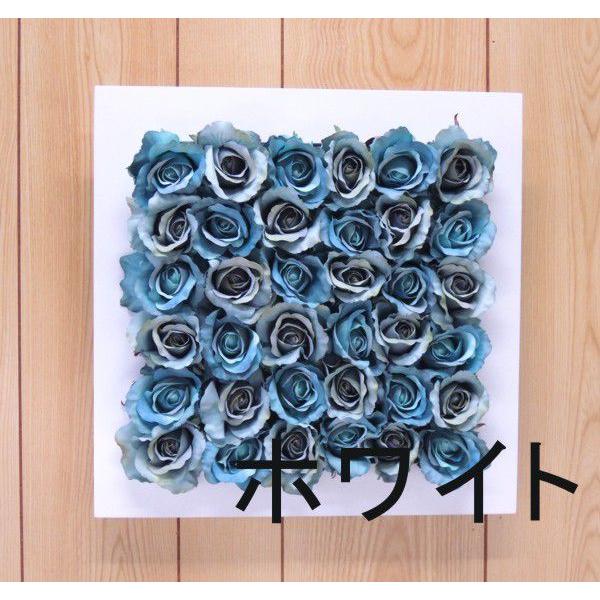 壁面 造花 ディスプレイ E　ローズブルー (インテリア ウォールデコレーション 人工植物 アートフレーム フラワー 花 バラ)｜ambix｜02