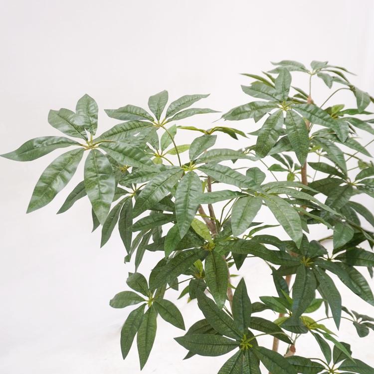 パキラ 自然調 120cm (観葉植物 フェイクグリーン 造花 シェフレラ おしゃれ 室内 リアル インテリア オフィス 鉢植え メーカー 業者 ベストグリーン)_3