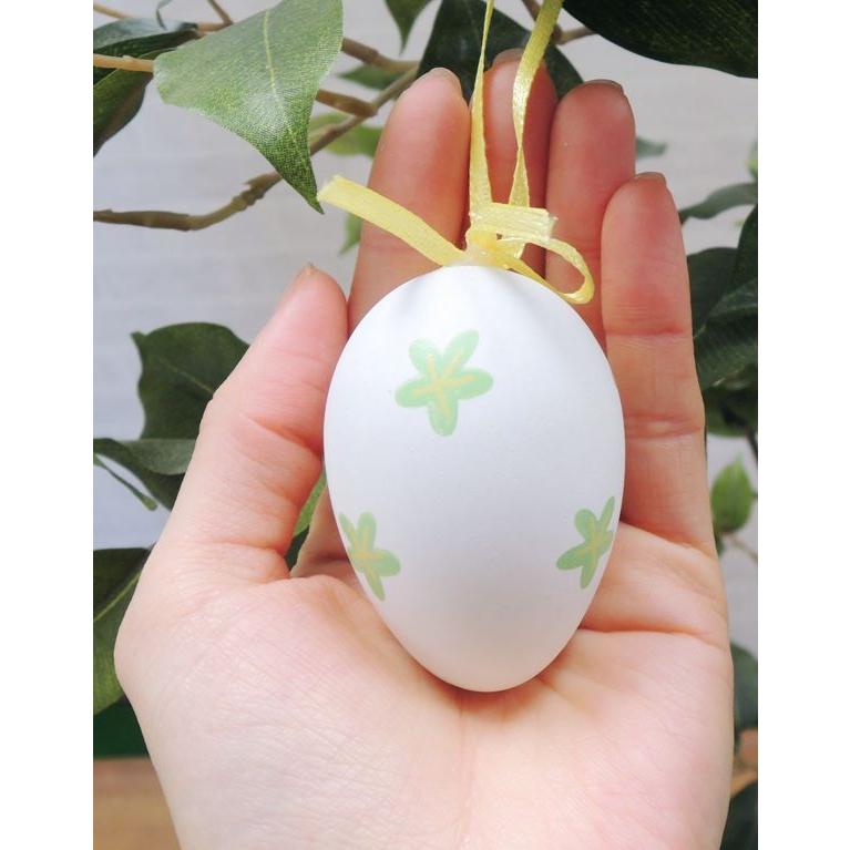 全長6cmイエローグリーンイースターエッグ リボンハンガー付き 12個入り イースター 飾り カラフル 復活祭 オーナメント Am1006x2 造花観葉植物専門店ビワールデコ 通販 Yahoo ショッピング