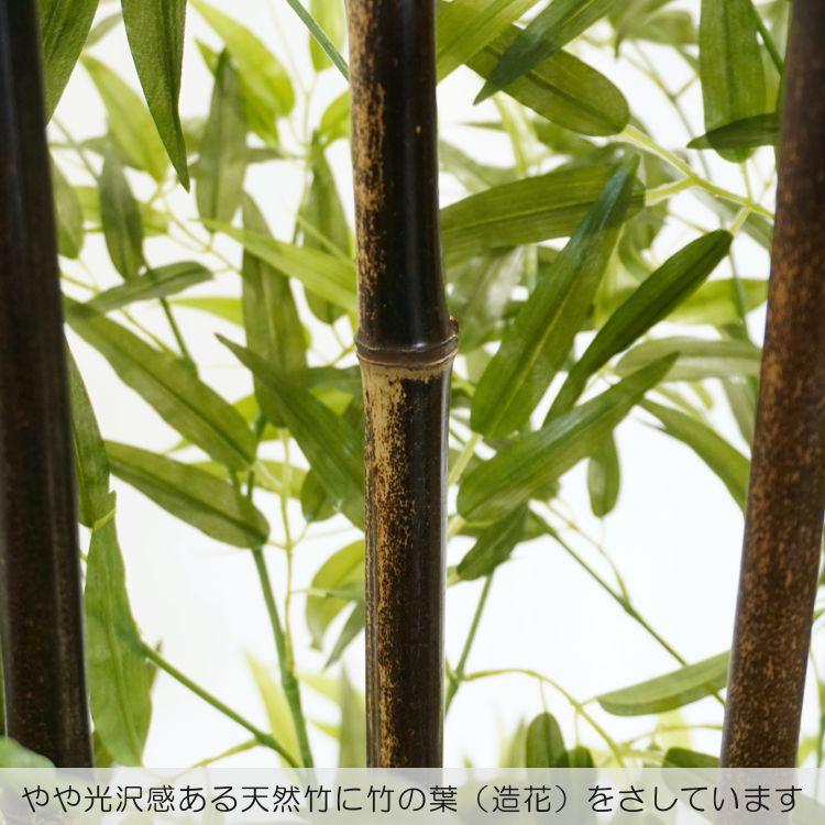 黒竹 パーテーション 180cm (クロタケ 人工竹 笹 造花 竹林 インテリア