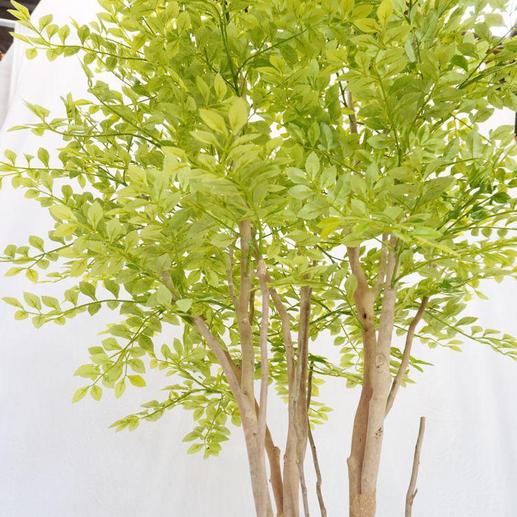 丸い シマトネリコの木 明るい葉 150cm (フェイクグリーン 造花 インテリア おしゃれ 室内 人工 観葉植物 ゴールデンリーフ 装飾 シマトネリコ)_5
