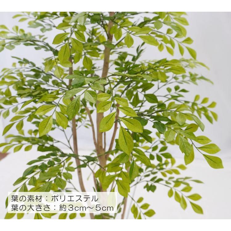 若葉色 トネリコ 100cm (造花 人工観葉植物 和風 ガーデニング 造園 庭園 坪庭 インテリア おしゃれ 室内 小型 装飾　1ｍ)_4