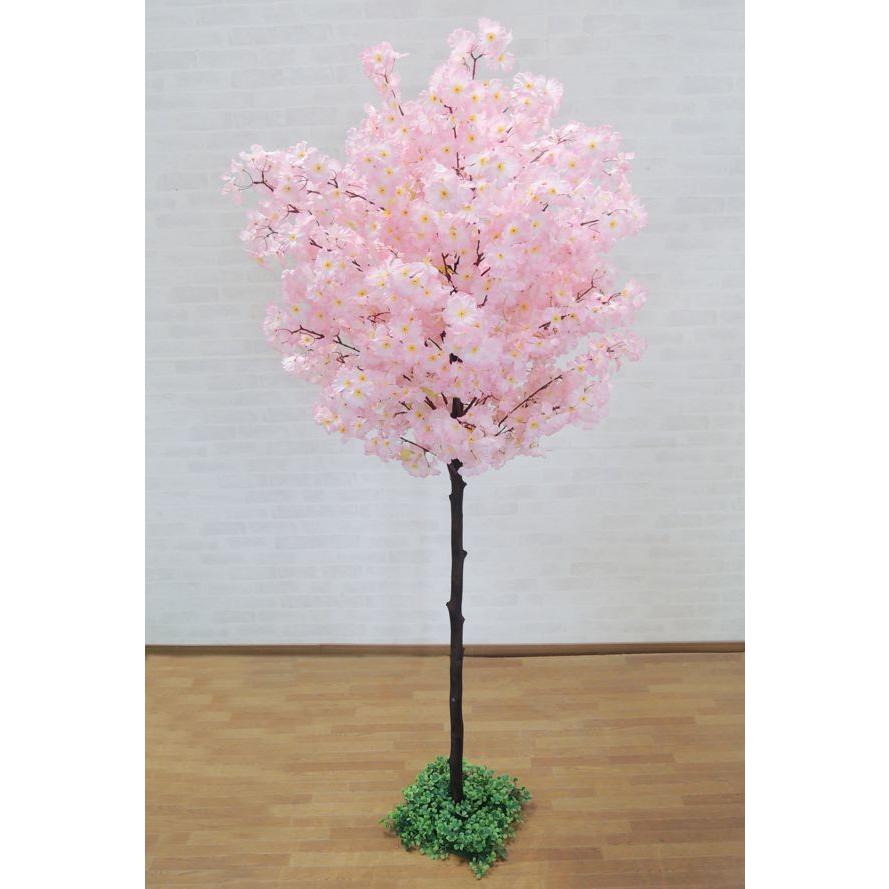 サクラ 210cm (造花 インテリア 観葉植物 桜 木 ピンク さくら 植栽 おしゃれ 大型 グリーン プラント ディスプレイ)｜ambix｜02