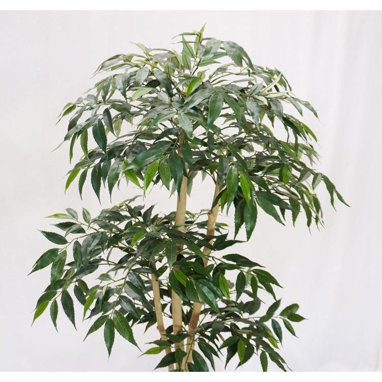 シラカシ 100cm (造花 人工観葉植物 白樫 和風 インテリア 日本 庭園 坪庭 コナラ アラカシ イチイガシ)_2