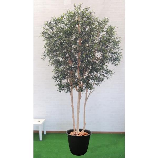 大型サイズのオリーブ高さ300cm3本株立 人工観葉植物 造花 インテリア おしゃれ