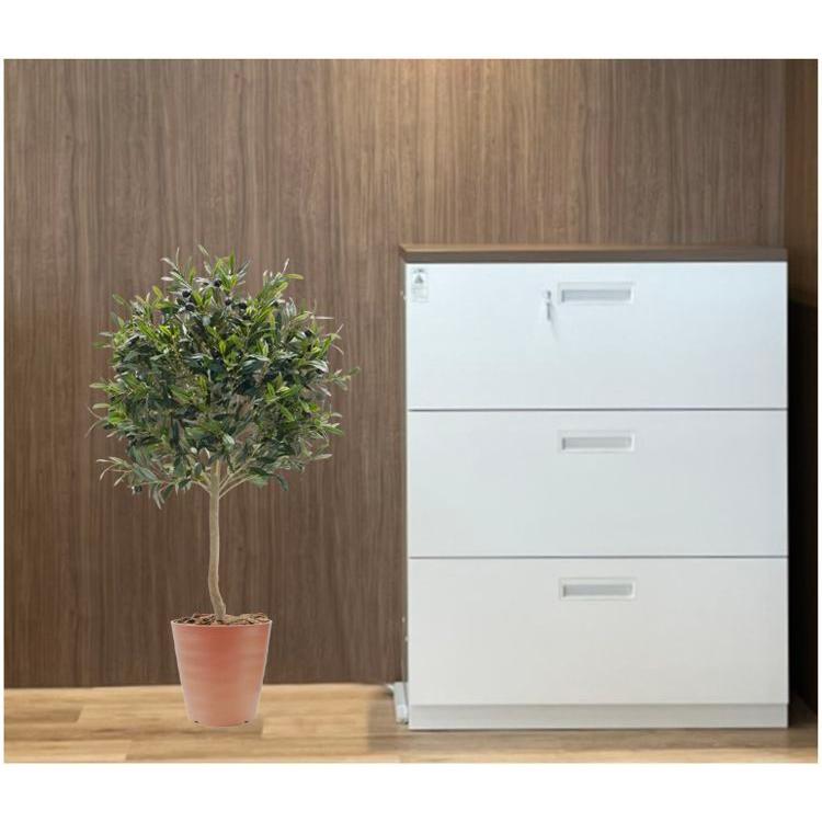 オリーブ トピアリー 100cm (造花 人工観葉植物 樹木 円形 インテリア 球体 丸い オブジェ インテリア おしゃれ)
