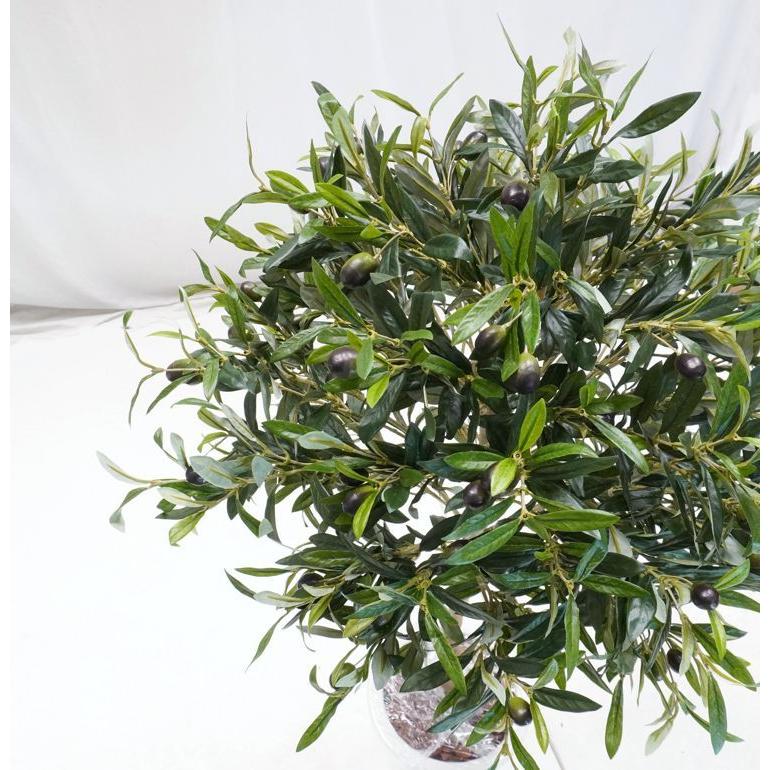 オリーブ トピアリー 100cm (造花 人工観葉植物 樹木 円形 インテリア 球体 丸い オブジェ インテリア おしゃれ)_3