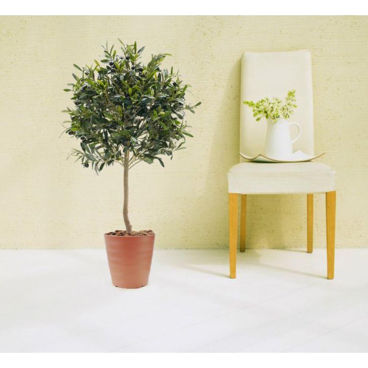 オリーブ トピアリー 100cm (造花 人工観葉植物 樹木 円形 オリーブ トピアリー 100cm (造花 人工観葉植物 樹木 円形
