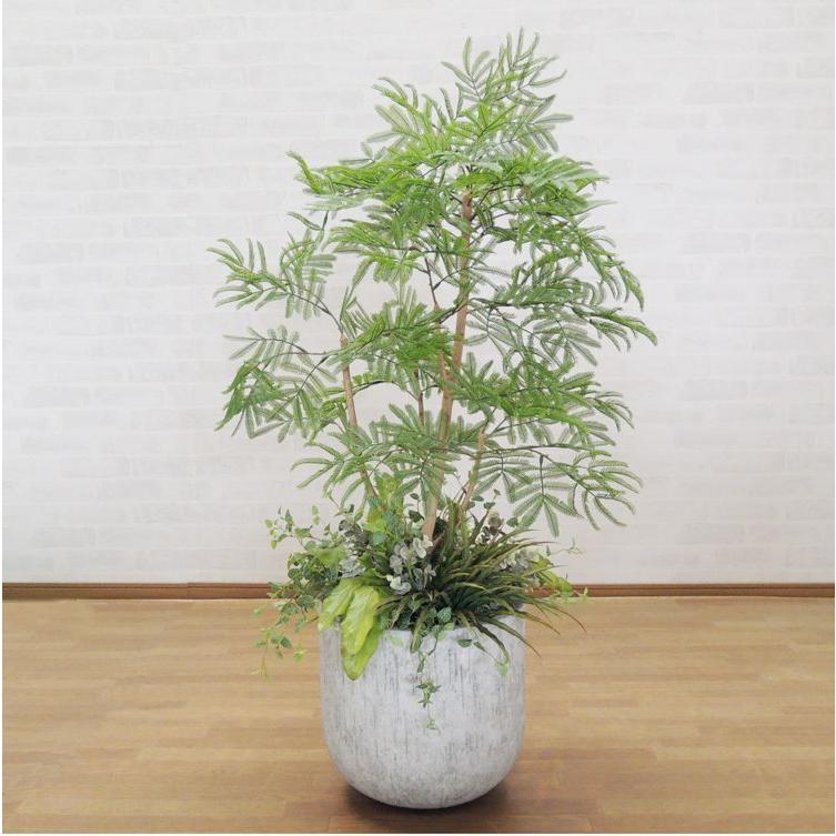 エバーフレッシュ 鉢植え 全長120cm (ネムノキ 造花 インテリア エバーフレッシュ 鉢植え 全長120cm (ネムノキ 造花 インテリア