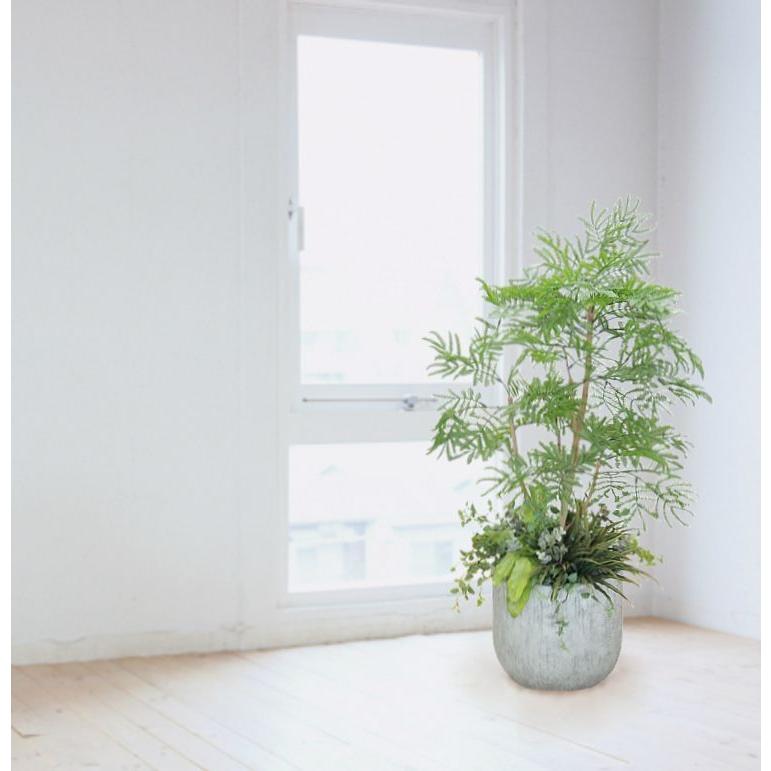 エバーフレッシュ 鉢植え 全長120cm (ネムノキ 造花 インテリア