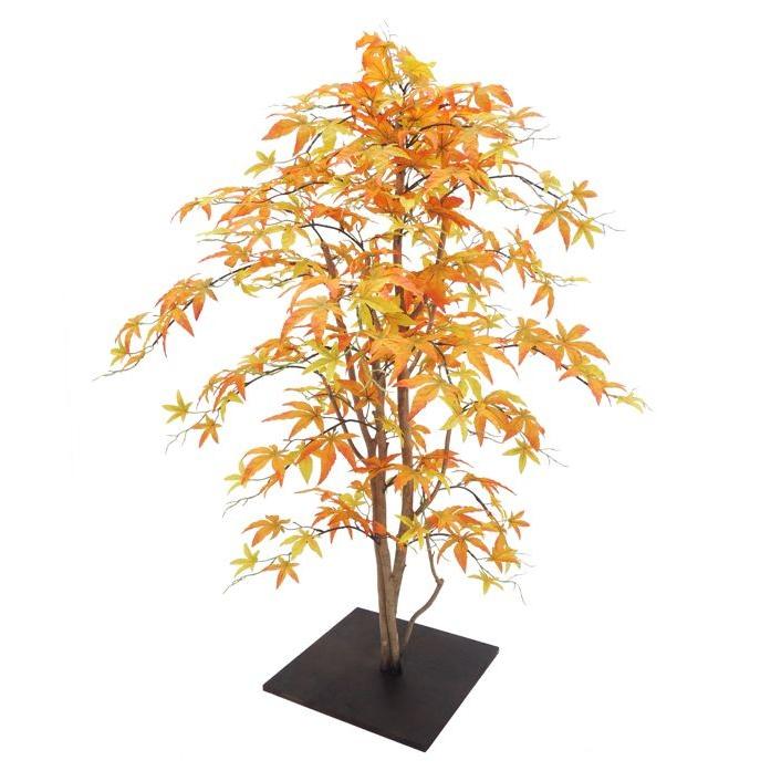 即納特典付き モミジ イエロー 100cm カエデ 黄色 造花 人工観葉植物 紅葉 和風 インテリア 造園 庭園 坪庭 もみじ 植栽 装飾 ディスプレイ 値引きする Tv Creativetalentnetwork Com