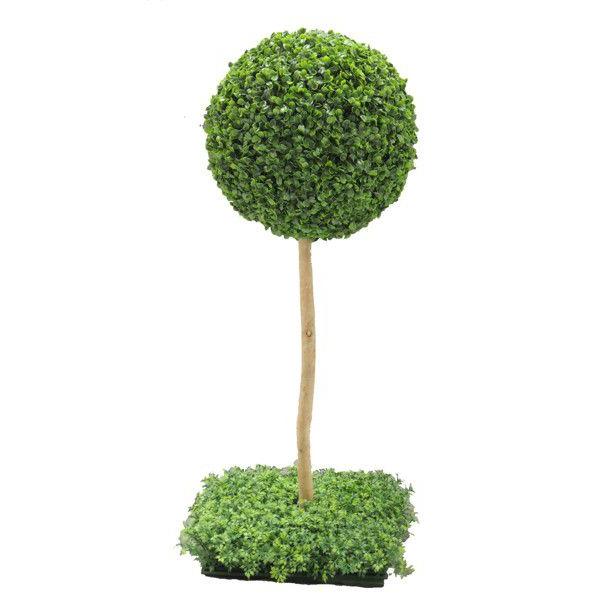 ボックスウッド トピアリー 70cm (造花 人工観葉植物 樹木 円形 インテリア 球体 丸い オブジェ)｜ambix