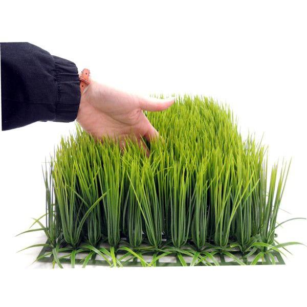 人工芝 27cmロングベントグリーンマット (2枚)(造花 人工 草 芝マット