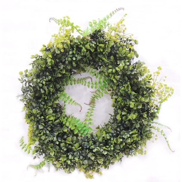 60cmレザーファーンミックスリース 造花 インテリア 葉 飾り 人工観葉植物 フェイクグリーン 壁面緑化 店舗装飾 Diy Am7543 造花観葉植物専門店ビワールデコ 通販 Yahoo ショッピング