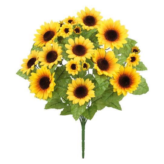 ヒマワリブッシュl 2本セット 造花 ひまわり アートフラワー インテリア フェイク Am8056lx2 造花観葉植物専門店ビワールデコ 通販 Yahoo ショッピング