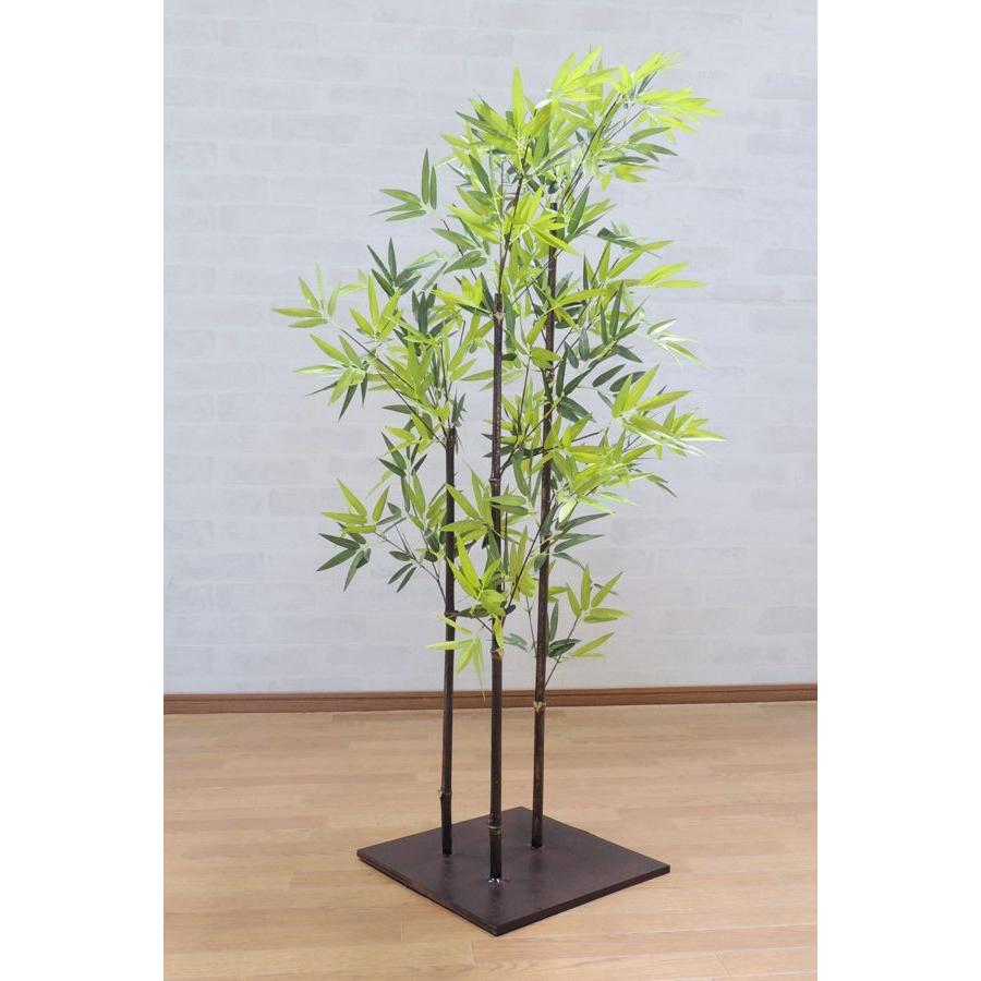 黒竹 3本立て 100cm (造花 人工観葉植物 バンブー 和風 おしゃれ 造園 庭園 坪庭 インテリア クロタケ) 造花 インテリア