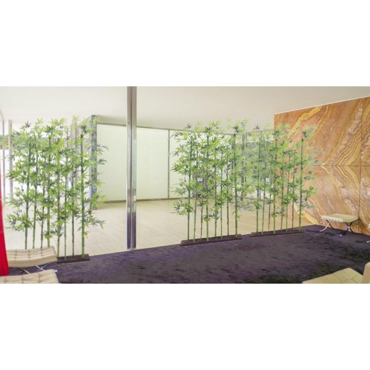 青竹 8本立 パーテーション 180cm (人工竹 造花 インテリア 竹林 和風