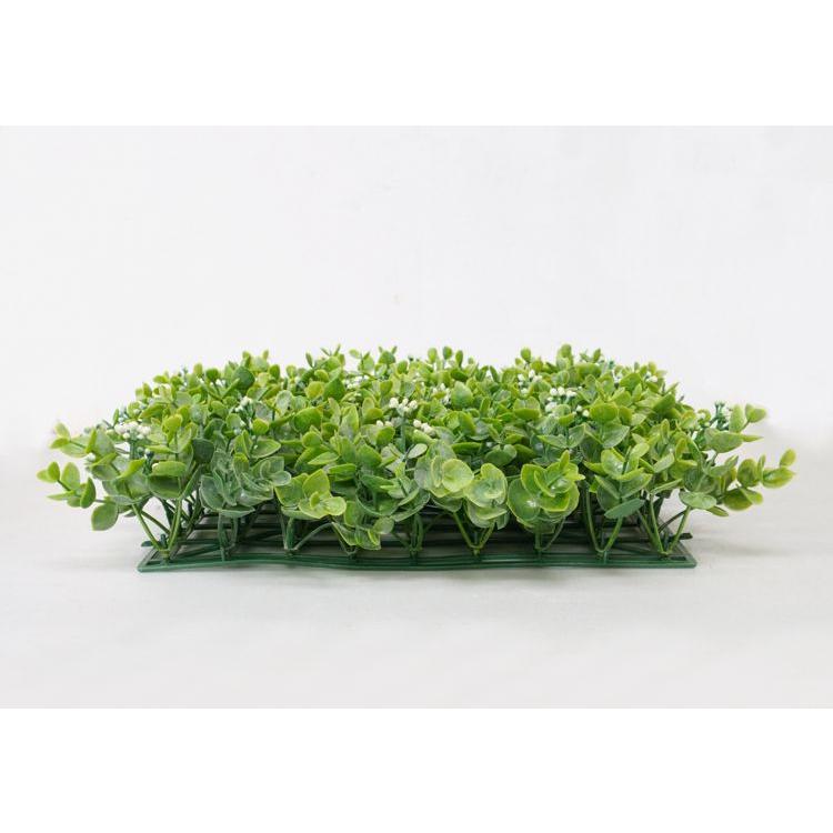 人工芝 25cm角 ユーカリセダムマット (2枚) (造花 人工 草 芝生 