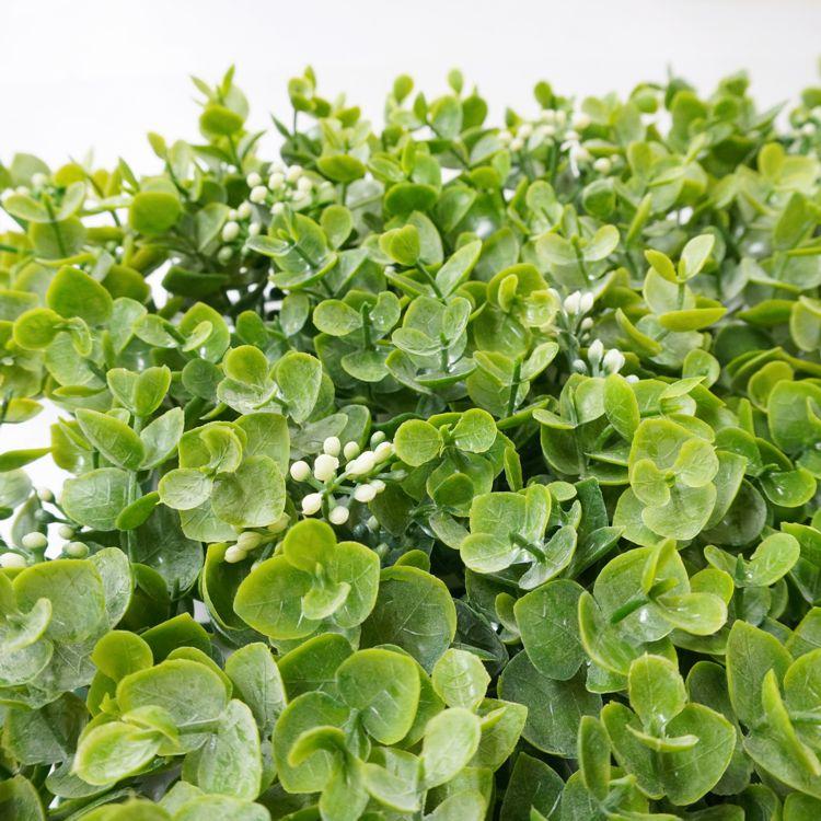 人工芝 25cm角 ユーカリセダムマット (2枚) (造花 人工 草 芝生 