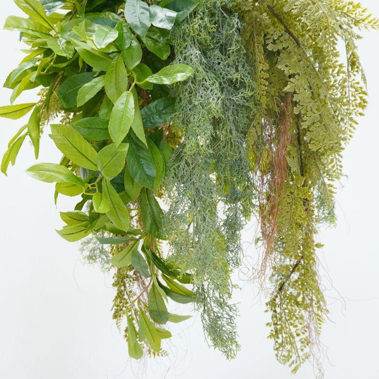 吊り下げ式　インテリアグリーン　 A ハンギング グリーン A 直径約50cm (造花 フェイク 吊り下げ