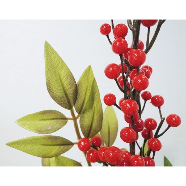 南天 リーフ 12本セット(造花 インテリア葉 飾り 人工 観葉植物) |  | 02