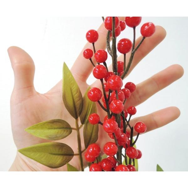 南天 リーフ 12本セット(造花 インテリア葉 飾り 人工 観葉植物) |  | 03