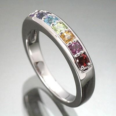 K18WGカラーストーンリング : オリジナルジュエリーFESTUDIO - 通販  
