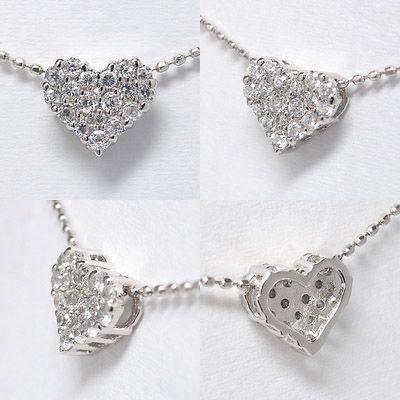 K10WGダイヤハートペンダント : オリジナルジュエリーFESTUDIO - 通販