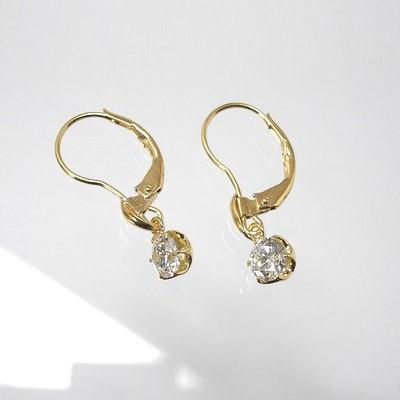 K18ゴールドダイヤジャーマンフックピアス 【オーダージュエリー