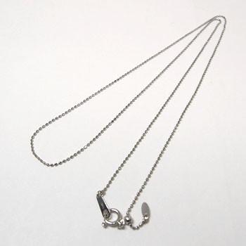 Pt850チェーンカットボール0.8mm・45cm : オリジナルジュエリー