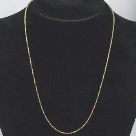 K18 カットポンパチェーン(青金)1.3mm・45cm K18 45cm