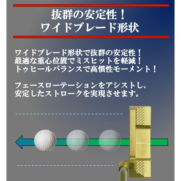 削り出し GOLD PUTTER PING TYPE(ゴールド パター ピンタイプ