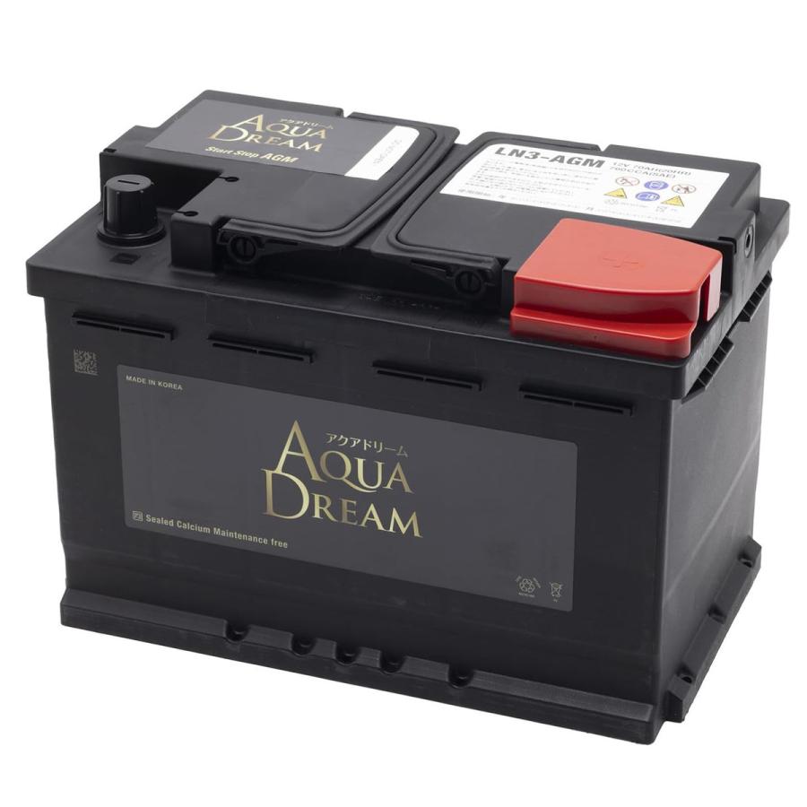 Aqua Dream LN3-AGM 自動車用バッテリー アクアドリーム（AQUA DREAM） LN3 GB-LN3-AGM 輸入車 DIN規格 欧州車
