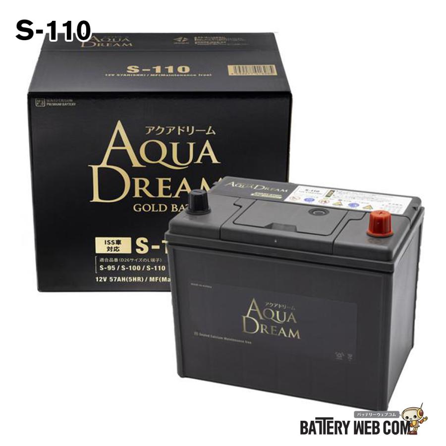 【新品最安】AQUA DREAM GOLD BATTERY GB S-110 アクアドリーム（AQUA DREAM） S-110 GB-S-110 国産車 アイドリング