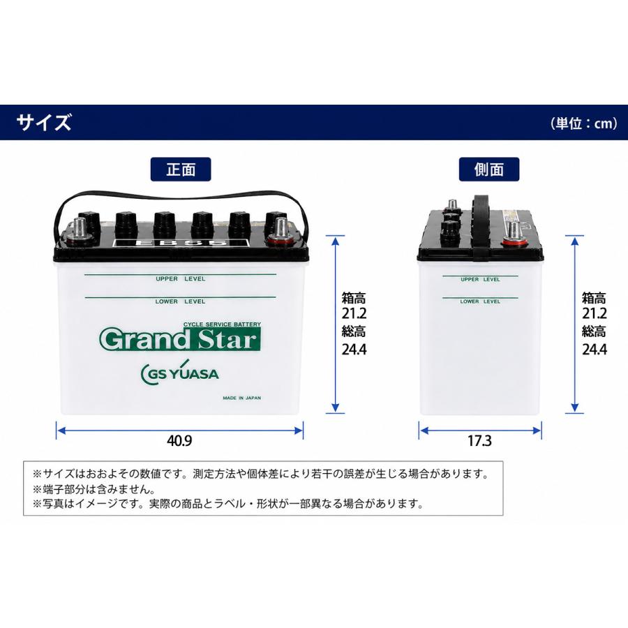GSユアサ EB100 LE GrandStar 小型電動車用鉛蓄電池 12V 100Ah 産業用