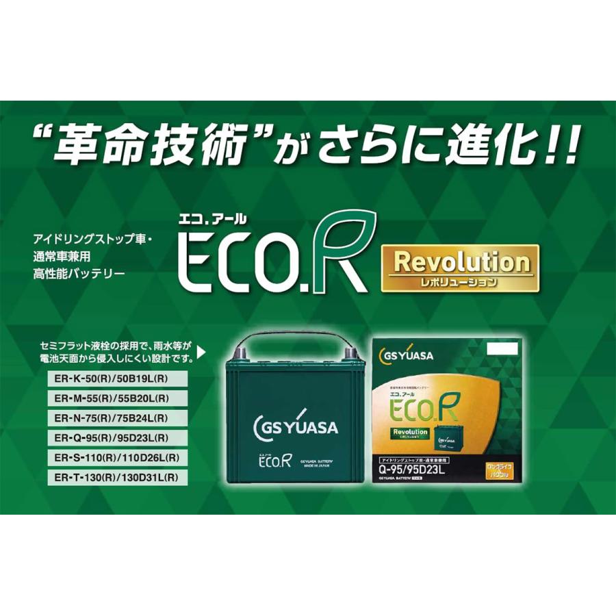 GSユアサ ER Q-95R/95D23R ECO.R Revolution GSユアサ ER-Q-95R/95D23R GSユアサ ジーエス・ユアサ バッテリー エコ