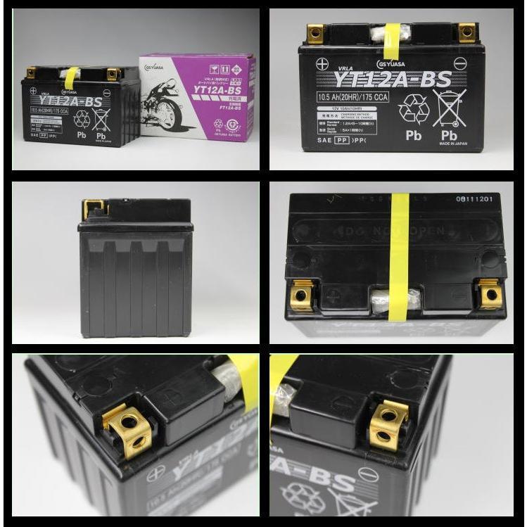 ◎新品未使用品 バイク用バッテリー 電解液6本付 YT12A-BS GSユアサ2 GSユアサ YT12A-BS バイク 用 バッテリー GS YUASA VRLA 制御弁