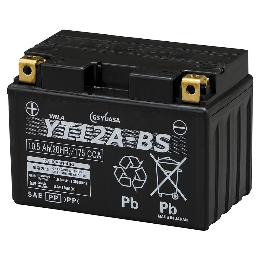 バイクバッテリー 新品 GS YUASA YT12A-BS GSユアサ YT12A-BS GSYUASA GSユアサ バイク バッテリー 液入り充電済