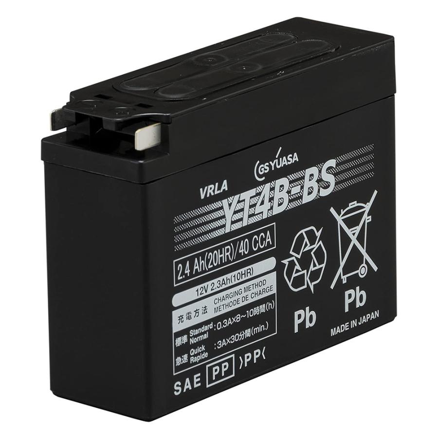GSユアサ YT4B-BS GSユアサ バイク バッテリー 液入り充電済 GSYUASA