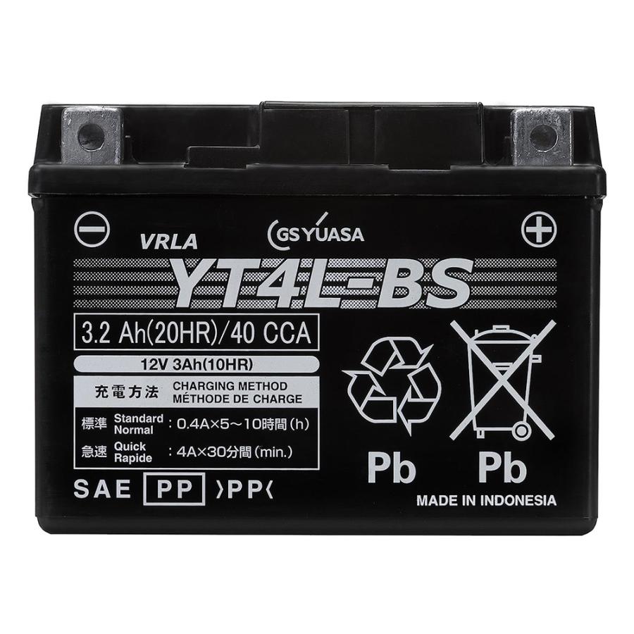 GSユアサ YT4L-BS GSユアサ バイク バッテリー 液入り充電済 GSYUASA