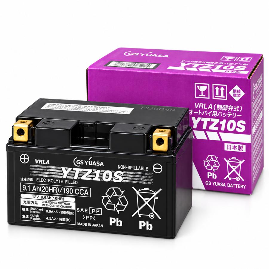 GSユアサ YZ10S 日本製　未使用品 GSユアサ YTZ10S GSYUASA バイク用バッテリー ジーエスユアサ 純正品