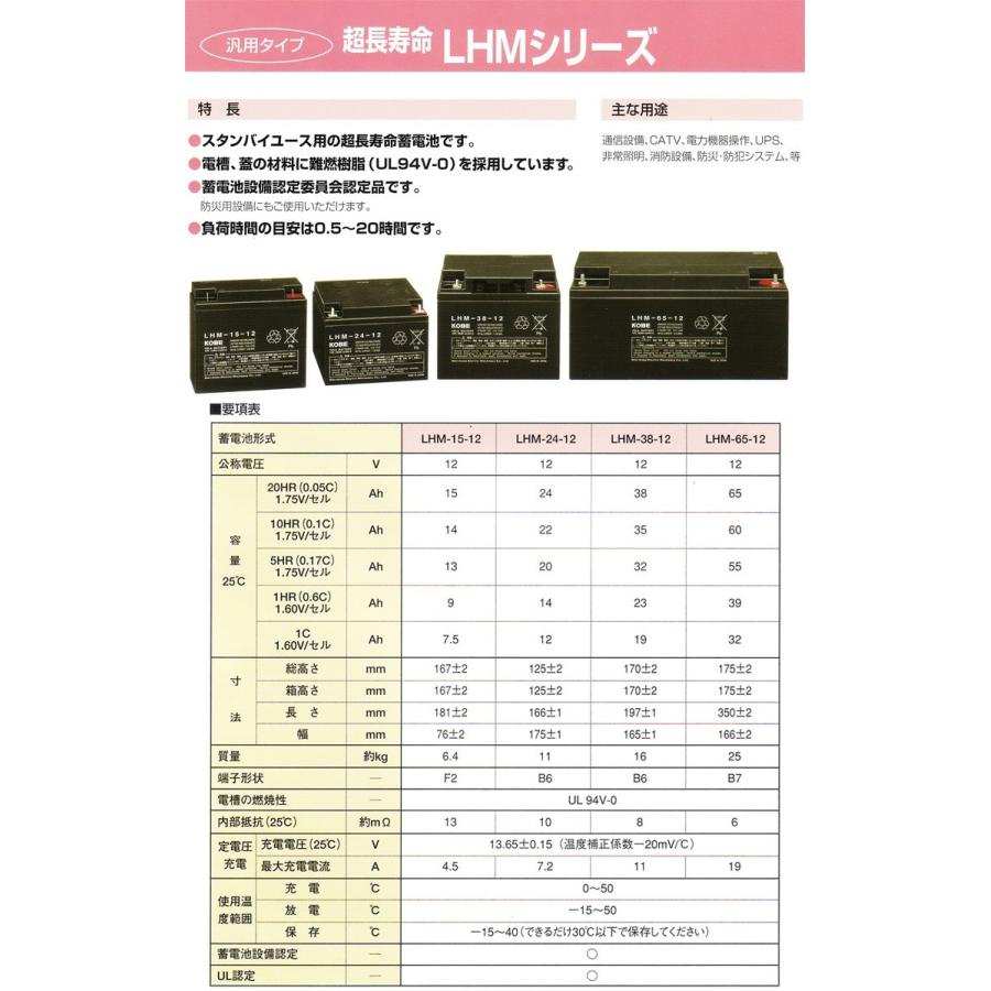 日本製 LHM3812 エナジーウィズ （ 昭和電工 ） JIS規格 小型制御弁式鉛蓄電池 超長寿命 産業 用 バッテリー 国産 エレベータ LHM3812バッテリーウェブコム