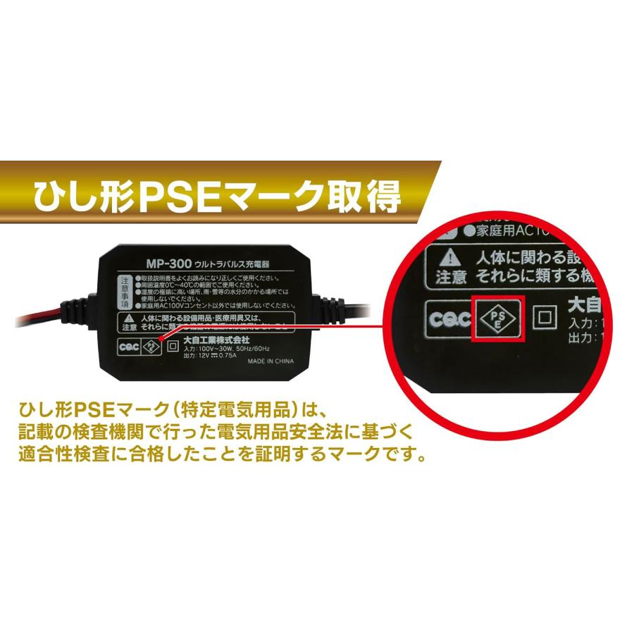 大自工業 メルテック 全自動ウルトラパルス バッテリー 充電器 12V専用